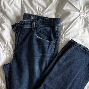 AG men’s jeans, The Graduate, nearly new, made in USA, 36/34 blue denim.
